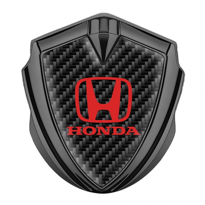 Honda Bodyside Badge Self Adhesive Graphite Black Carbon Red Classic Logo