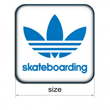 Adidas Skateboarding Domed Stickers White with Navy Blue Logo 2 pcs