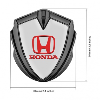 Honda Trunk Metal Emblem Badge Graphite Dark Moon Grey Classic Logo