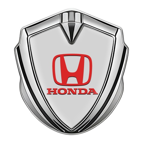 Honda Trunk Metal Emblem Badge Silver Dark Moon Grey Classic Logo