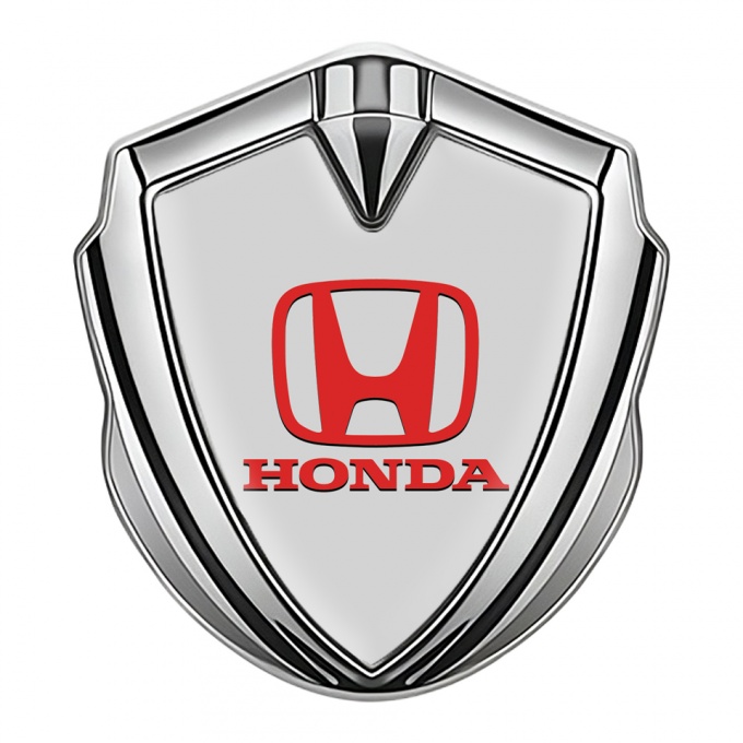 Honda Trunk Metal Emblem Badge Silver Dark Moon Grey Classic Logo