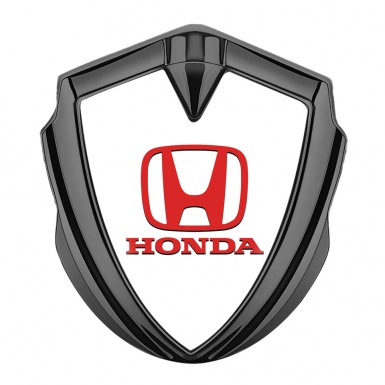 Honda Self Adhesive Bodyside Emblem Graphite Pearl Base Red Logo Design