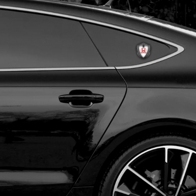 Honda Self Adhesive Bodyside Emblem Graphite Pearl Base Red Logo Design