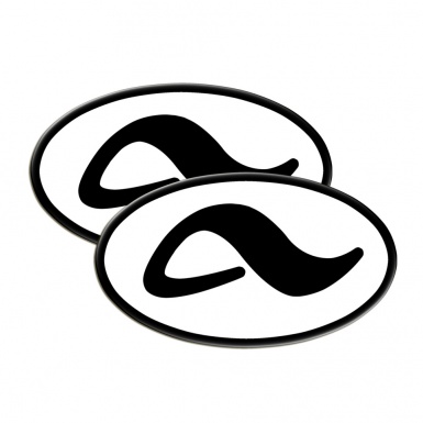 Adio Silicone Stickers White with Black Logo 2 pcs