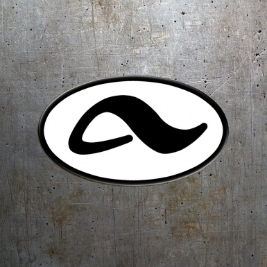 Adio Silicone Stickers White with Black Logo 2 pcs