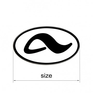 Adio Silicone Stickers White with Black Logo 2 pcs