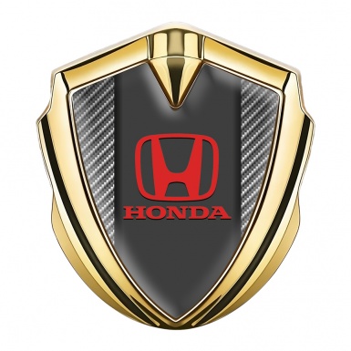 Honda Bodyside Emblem Badge Gold Light Carbon Center Pilon