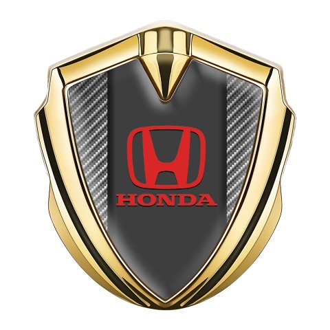 Honda Bodyside Emblem Badge Gold Light Carbon Center Pilon
