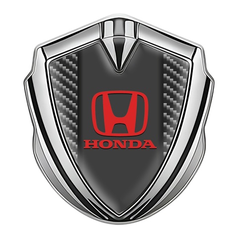 Honda Bodyside Domed Emblem Silver Dark Carbon Classic Edition