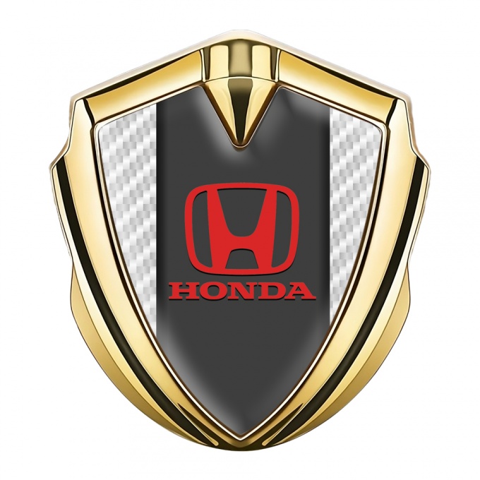 Honda Bodyside Badge Self Adhesive Gold White Carbon Crimson Design