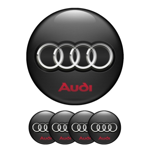 Audi Wheel Center Caps Emblem 3D Rings Logo 2