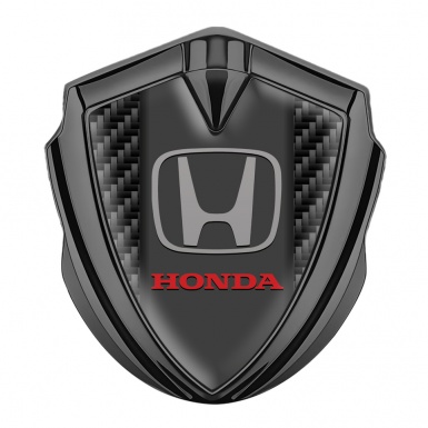 Honda Emblem Fender Badge Graphite Black Carbon Crimson Edition