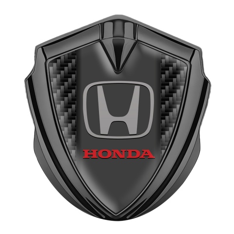 Honda Emblem Fender Badge Graphite Black Carbon Crimson Edition