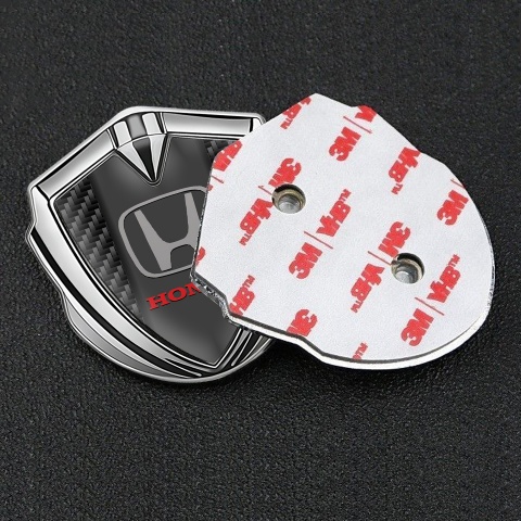 Honda Emblem Fender Badge Silver Black Carbon Crimson Edition