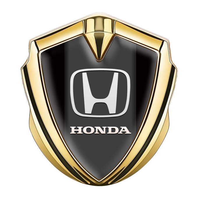 Honda Bodyside Badge Self Adhesive Gold Black White Logo Edition