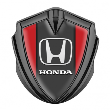 Honda Emblem Badge Self Adhesive Graphite Red Grey Logo Edition