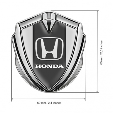 Honda Bodyside Emblem Badge Silver Light Grey Classic Logo Design