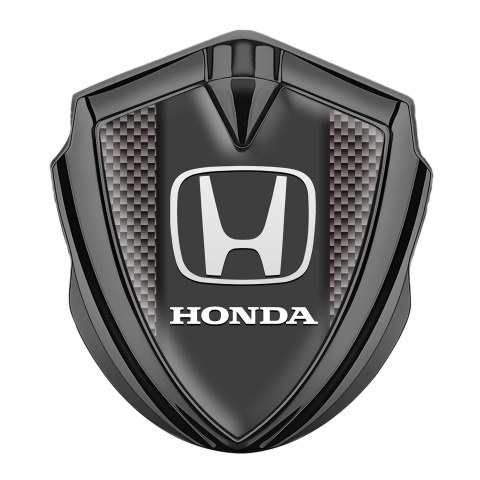 Honda 3D Car Metal Domed Emblem Graphite Grey Carbon Dark Console
