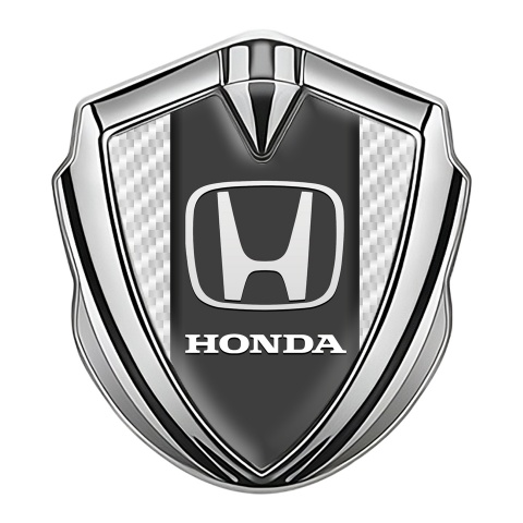 Honda Bodyside Emblem Self Adhesive Silver White Carbon Central Console