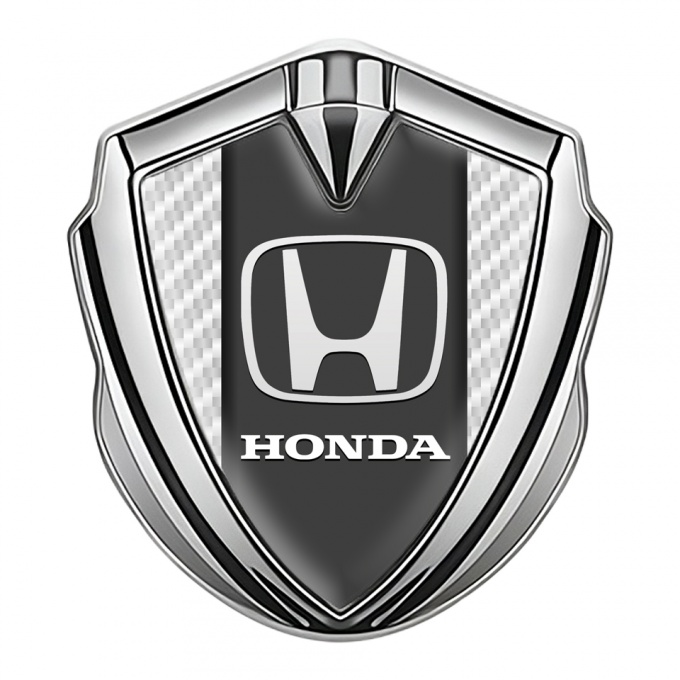 Honda Bodyside Emblem Self Adhesive Silver White Carbon Central Console