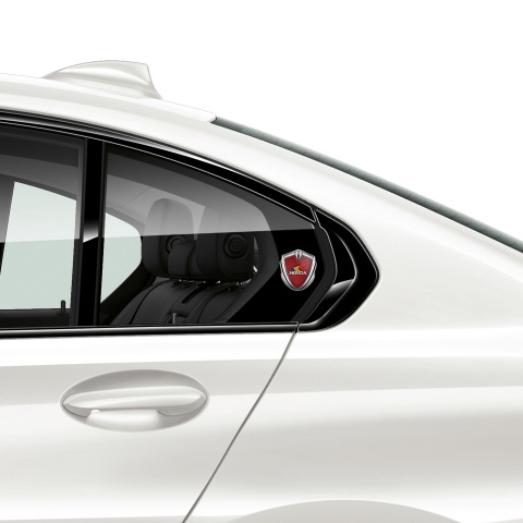 Honda Emblem Bodyside Badge Silver Red Carbon Tricolor Logo