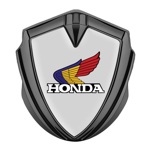 Honda Bodyside Domed Emblem Graphite Grey Base Colorful Edition