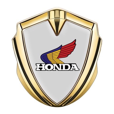 Honda Bodyside Domed Emblem Gold Grey Base Colorful Edition
