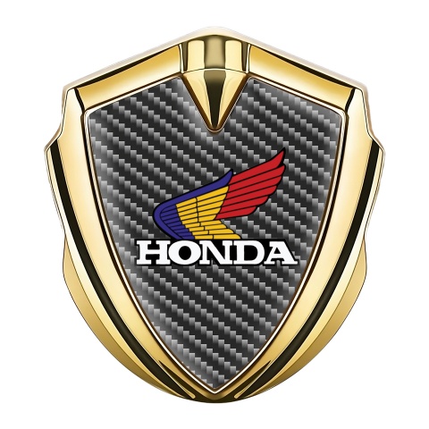 Honda Bodyside Emblem Self Adhesive Gold Dark Carbon Edition