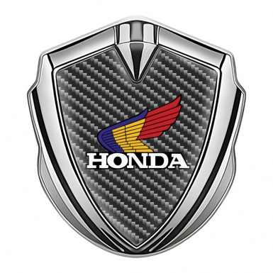 Honda Bodyside Emblem Self Adhesive Silver Dark Carbon Edition