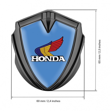 Honda Metal Emblem Self Adhesive Graphite Dark Blue Color Design