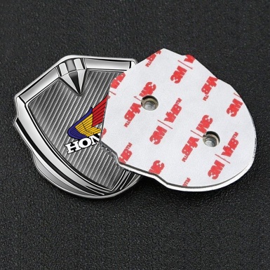 Honda Bodyside Emblem Self Adhesive Silver Light Carbon Tricolor Logo