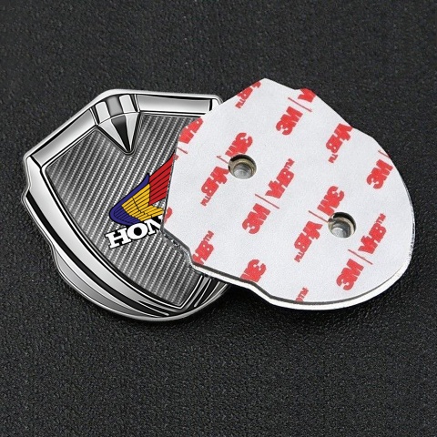 Honda Bodyside Emblem Self Adhesive Silver Light Carbon Tricolor Logo