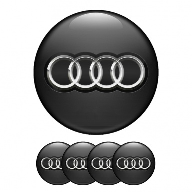 Audi Silicone Stickers Center Hub 3D Rings