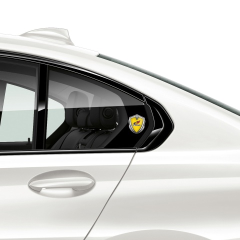 Honda Emblem Self Adhesive Silver Yellow Base Tricolor Logo