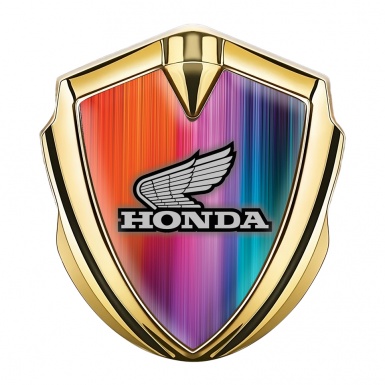 Honda Bodyside Emblem Self Adhesive Gold Color Gradient Wings Logo