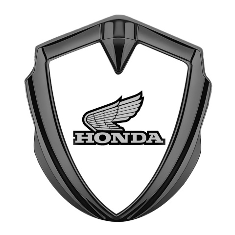 Honda Bodyside Emblem Self Adhesive Graphite White Grey Logo Design