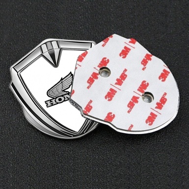 Honda Bodyside Emblem Self Adhesive Silver White Grey Logo Design