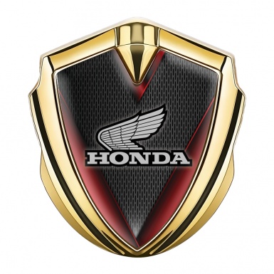 Honda Fender Emblem Metal Gold Dark Mesh Crimson Elements