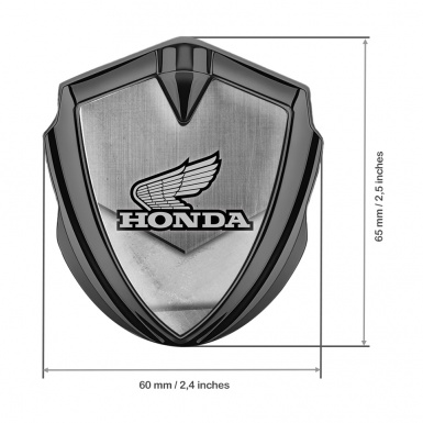Honda Emblem Trunk Badge Graphite Stone Slab Monochrome Design