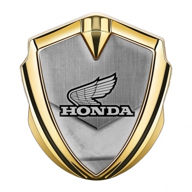 Honda Emblem Trunk Badge Gold Stone Slab Monochrome Design