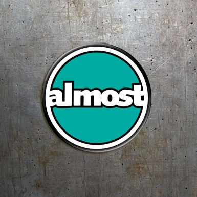 Almost Silicone Stickers Turquoise Circle 2 pcs