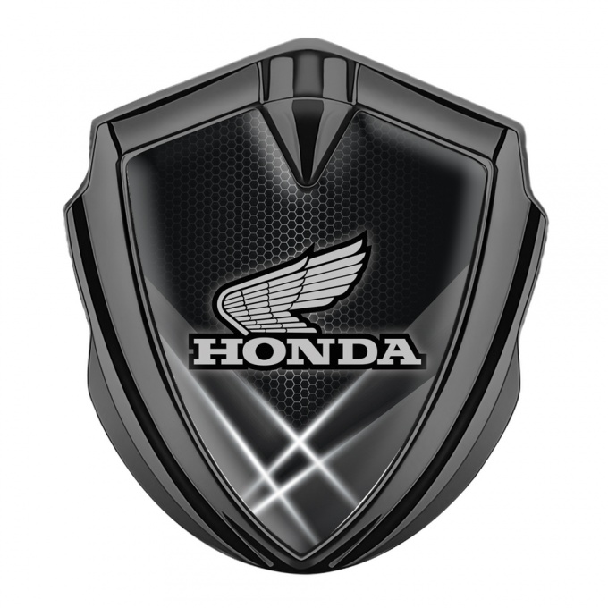 Honda Trunk Emblem Badge Graphite Light Hex Monochrome Edition