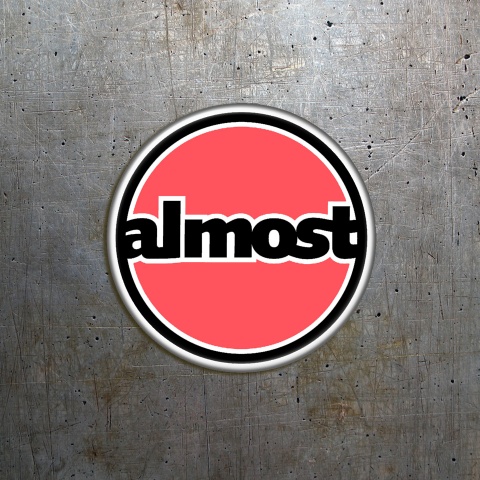 Almost Silicone Stickers Dark Pink Circle 2 pcs
