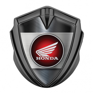 Honda Bodyside Emblem Self Adhesive Graphite Steel Plate Circle Design