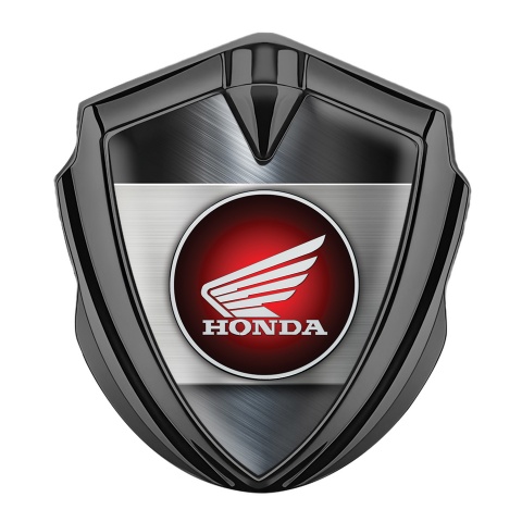 Honda Bodyside Emblem Self Adhesive Graphite Steel Plate Circle Design