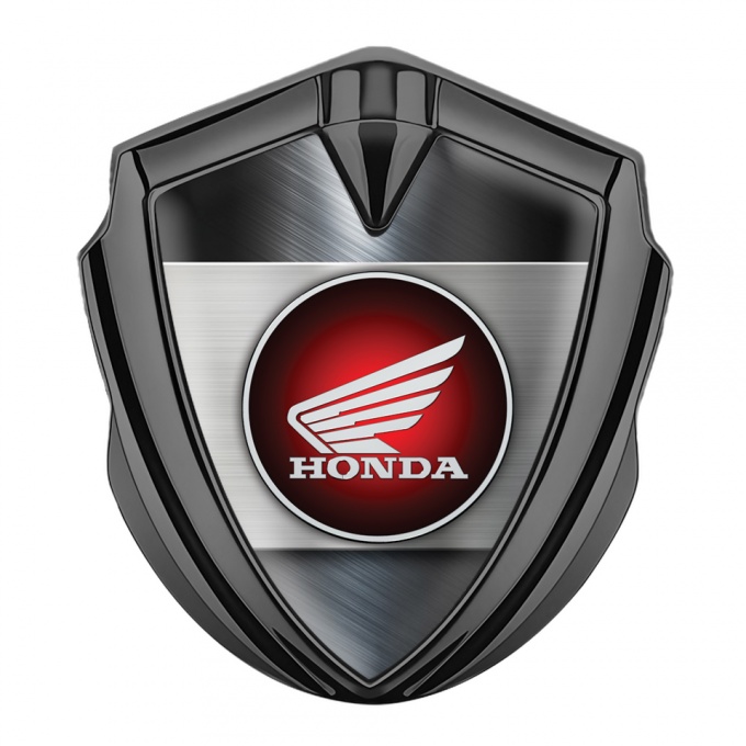Honda Bodyside Emblem Self Adhesive Graphite Steel Plate Circle Design