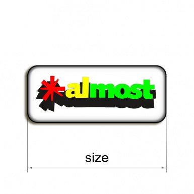 Almost Skateboards Domed Stickers Multicolor Logo 2 pcs