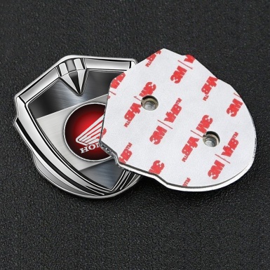 Honda Bodyside Emblem Self Adhesive Silver Steel Plate Circle Design