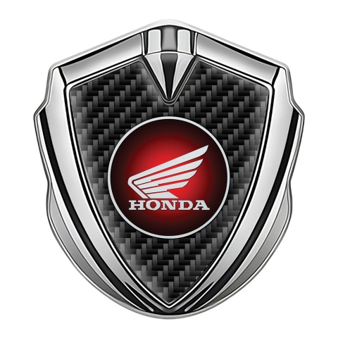 Honda Emblem Self Adhesive Silver Black Carbon Crimson Circle Logo