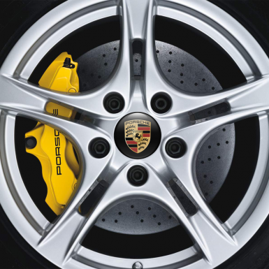 Porsche Silicone Stickers Wheel Center Cap Black